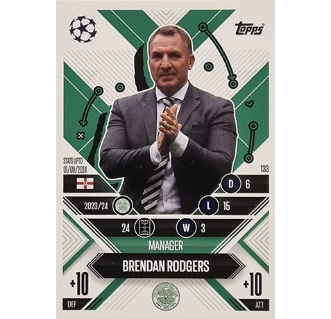 Topps Champions League EXTRA Match Attax 2024-2025 / 133 BRENDAN RODGERS / MANAGER