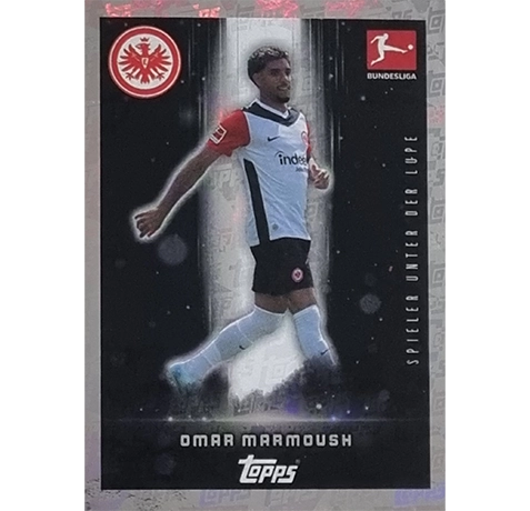 Topps Bundesliga Sticker Saison 2024/2025 / Sticker Nummer 141 Omar Marmoush / Spieler unter der Lupe