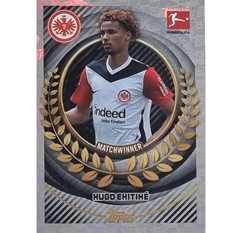 Topps Bundesliga Sticker Saison 2024/2025 / Sticker Nummer 144 Hugo Ekitike / Matchwinner