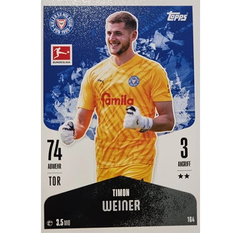 Topps Bundesliga Match Attax 2024/25 / Nr. 164 TIMON WEINER