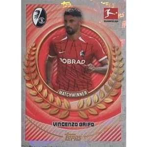 Topps Bundesliga Sticker Saison 2024/2025 / Sticker Nummer 166 Vincenzo Grifo / Matchwinner