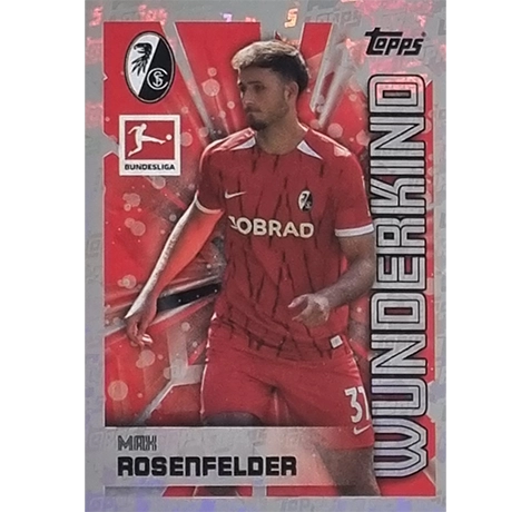 Topps Bundesliga Sticker Saison 2024/2025 / Sticker Nummer 169 Max Rosenfelder / Wunderkind Glitzer