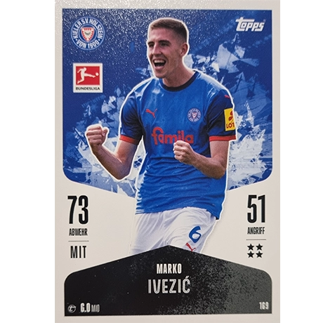 Topps Bundesliga Match Attax 2024/25 / Nr. 169 MARKO IVEZIC