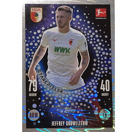 Topps Bundesliga Match Attax 2024/25 / Nr. 017 JEFREY GOUWELEEUW / STARSPIELER