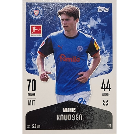 Topps Bundesliga Match Attax 2024/25 / Nr. 170 MAGNUS KNUDSEN