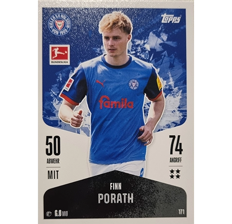 Topps Bundesliga Match Attax 2024/25 / Nr. 171 FINN PORATH