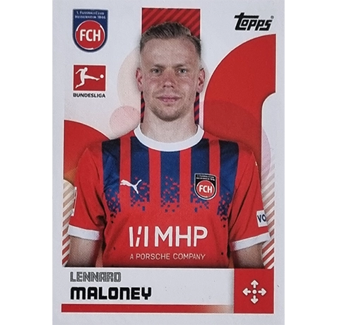 Topps Bundesliga Sticker Saison 2024/2025 / Sticker Nummer 176 Lennard Maloney