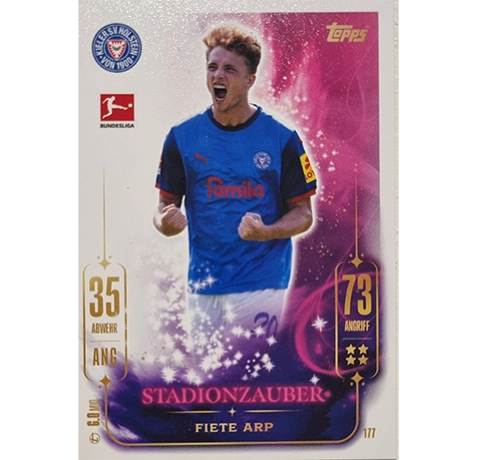 Topps Bundesliga Match Attax 2024/25 / Nr. 177 FIETE ARP / STADIONZAUBER