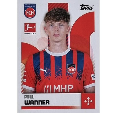 Topps Bundesliga Sticker Saison 2024/2025 / Sticker Nummer 179 Paul Wanner