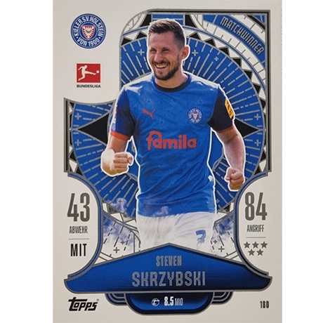 Topps Bundesliga Match Attax 2024/25 / Nr. 180 STEVEN SKRZYBSKI / MATCHWINNER