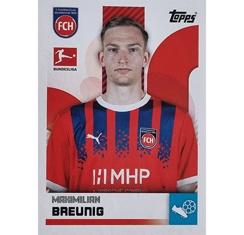 Topps Bundesliga Sticker Saison 2024/2025 / Sticker Nummer 182 Maximilian Breunig