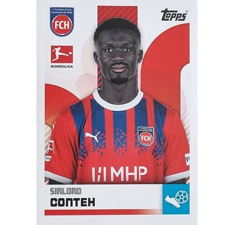 Topps Bundesliga Sticker Saison 2024/2025 / Sticker Nummer 183 Sirlord Conteh