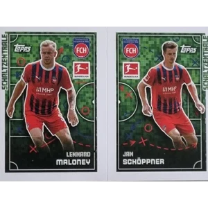 Topps Bundesliga Sticker Saison 2024/2025 / Sticker Nummer 185-186 Maloney & Schöppner