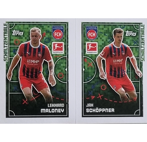 Topps Bundesliga Sticker Saison 2024/2025 / Sticker Nummer 185-186 Maloney & Schöppner