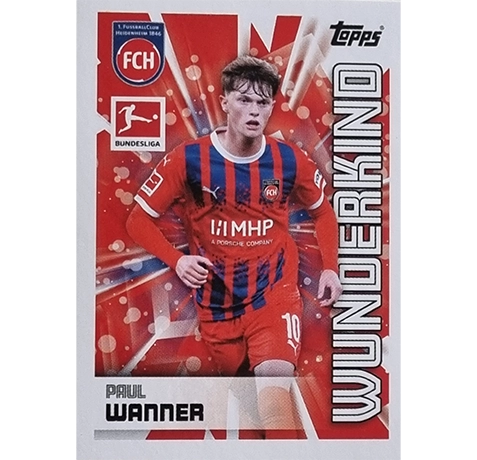 Topps Bundesliga Sticker Saison 2024/2025 / Sticker Nummer 187 Paul Wanner / Wunderkind