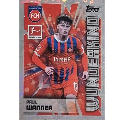 Topps Bundesliga Sticker Saison 2024/2025 / Sticker Nummer 187 Paul Wanner / Wunderkind Glitzer