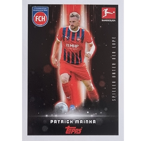 Topps Bundesliga Sticker Saison 2024/2025 / Sticker Nummer 189 Patrick Mainka / Spieler unter der Lupe