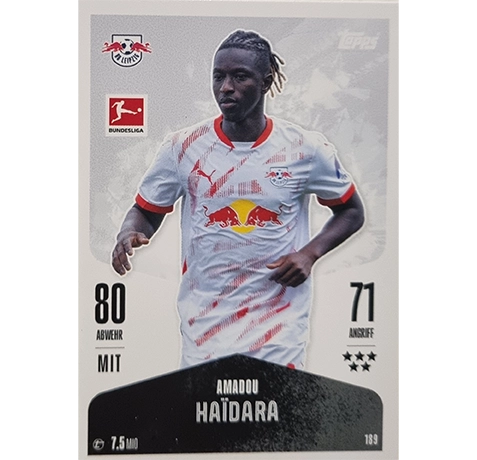 Topps Bundesliga Match Attax 2024/25 / Nr. 189 AMADOU HAIDARA