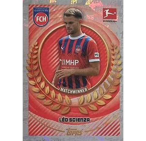 Topps Bundesliga Sticker Saison 2024/2025 / Sticker Nummer 192 Leo Scienza / Matchwinner