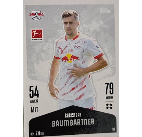 Topps Bundesliga Match Attax 2024/25 / Nr. 192 CHRISTOPH BAUMGARTNER