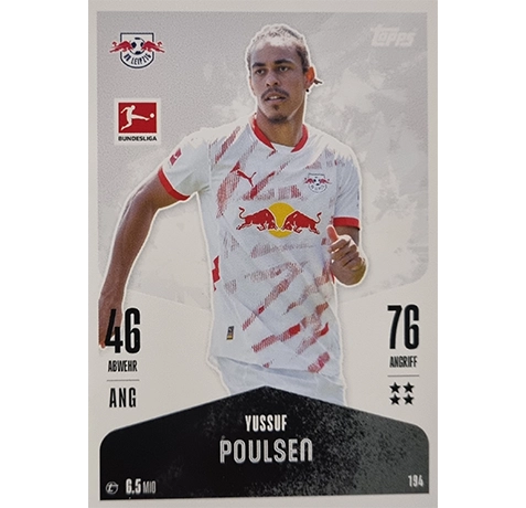 Topps Bundesliga Match Attax 2024/25 / Nr. 194 YUSSUF POULSEN