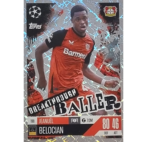 Topps Champions League EXTRA Match Attax 2024-2025 / 198 JEANUEL BELOCIAN / BREAKTHROUGH BALLER