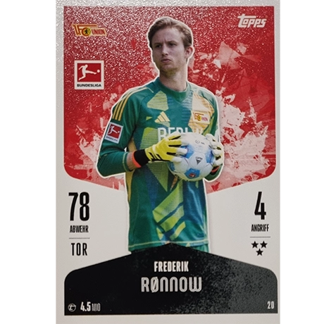 Topps Bundesliga Match Attax 2024/25 / Nr. 020 FREDERIK RONNOW