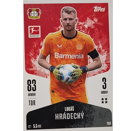 Topps Bundesliga Match Attax 2024/25 / Nr. 200 LUKAS HRADECKY