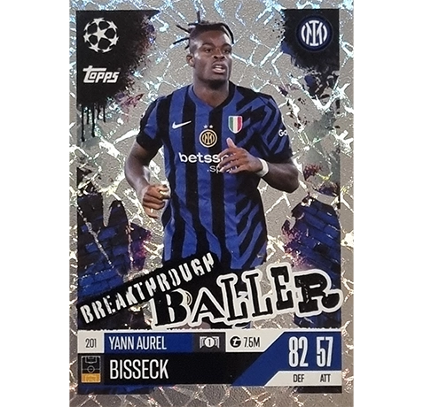 Topps Champions League EXTRA Match Attax 2024-2025 / 201 YANN AUREL BISSECK / BREAKTHROUGH BALLER