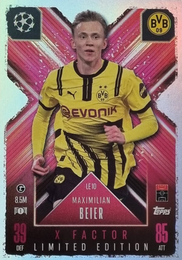 Topps Champions League EXTRA Match Attax 2024-2025 Limited Edition / LE 10 MAXIMILIAN BEIER / X-FACTOR