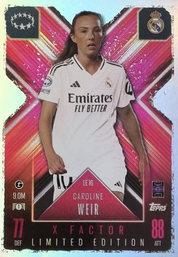 Topps Champions League EXTRA Match Attax 2024-2025 Limited Edition / LE 16 CAROLINE WEIR / X-FACTOR