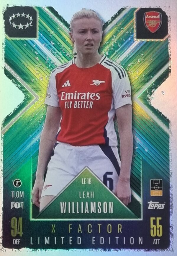 Topps Champions League EXTRA Match Attax 2024-2025 Limited Edition / LE 18 LEAH WILLIAMSON / X-FACTOR