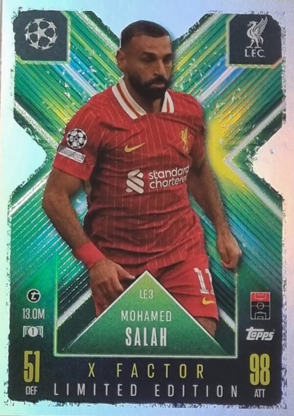 Topps Champions League EXTRA Match Attax 2024-2025 Limited Edition / LE 03 MOHAMED SALAH / X-FACTOR