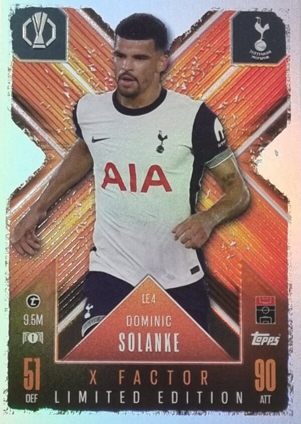 Topps Champions League EXTRA Match Attax 2024-2025 Limited Edition / LE 04 DOMINIC SOLANKE / X-FACTOR