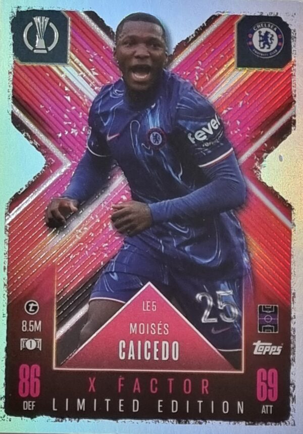 Topps Champions League EXTRA Match Attax 2024-2025 Limited Edition / LE 05 MOISES CAICEDO / X-FACTOR