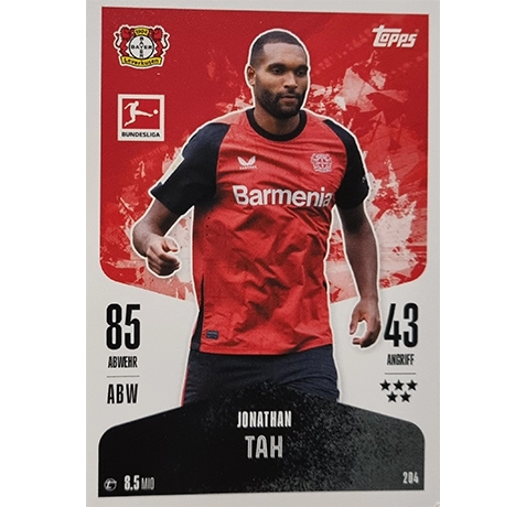 Topps Bundesliga Match Attax 2024/25 / Nr. 204 JONATHAN TAH