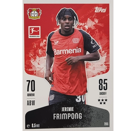 Topps Bundesliga Match Attax 2024/25 / Nr. 205 JEREMIE FRIMPONG