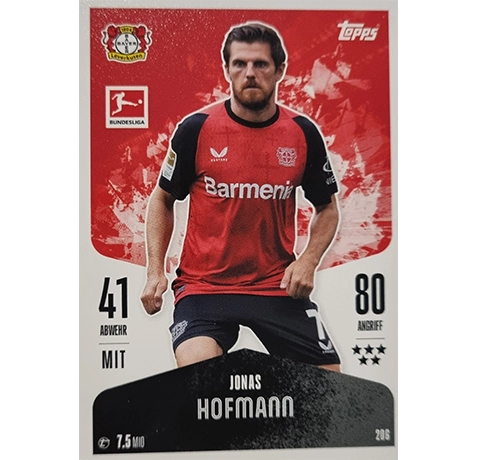 Topps Bundesliga Match Attax 2024/25 / Nr. 206 JONAS HOFMANN