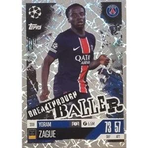 Topps Champions League EXTRA Match Attax 2024-2025 / 209 YORAM ZAGUE / BREAKTHROUGH BALLER