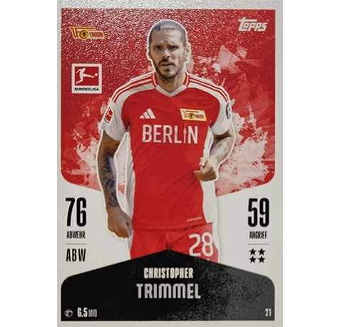 Topps Bundesliga Match Attax 2024/25 / Nr. 021 CHRISTOPHER TRIMMEL