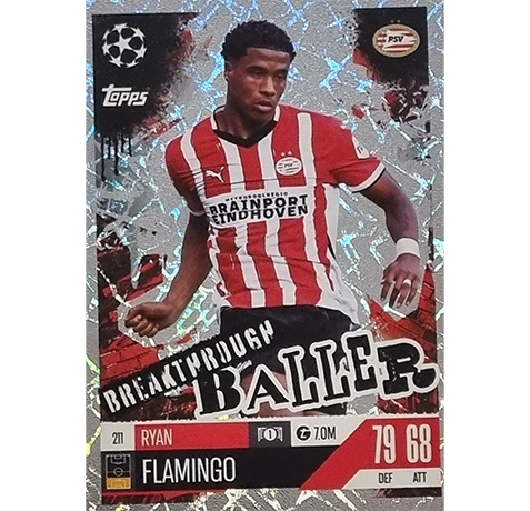 Topps Champions League EXTRA Match Attax 2024-2025 / 211 RYAN FLAMINGO / BREAKTHROUGH BALLER