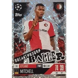 Topps Champions League EXTRA Match Attax 2024-2025 / 212 JEYLAND MITCHELL / BREAKTHROUGH BALLER