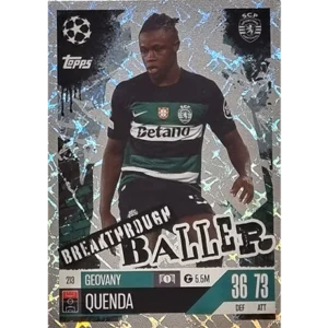 Topps Champions League EXTRA Match Attax 2024-2025 / 213 GEOVANY QUENDA / BREAKTHROUGH BALLER