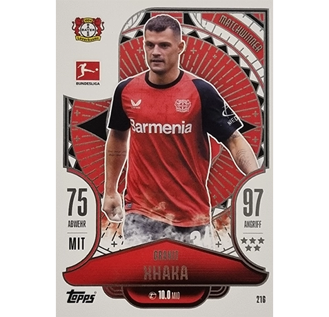 Topps Bundesliga Match Attax 2024/25 / Nr. 216 GRANIT XHAKA / MATCHWINNER