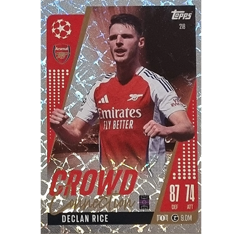 Topps Champions League EXTRA Match Attax 2024-2025 / 218 DECLAN RICE / CROWD CONNECTION