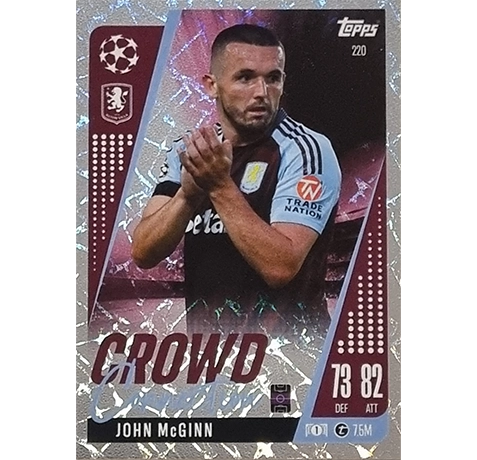 Topps Champions League EXTRA Match Attax 2024-2025 / 220 JOHN McGINN / CROWD CONNECTION