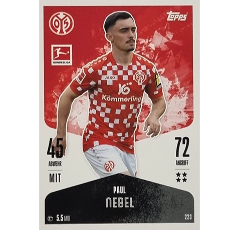 Topps Bundesliga Match Attax 2024/25 / Nr. 223 PAUL NEBEL