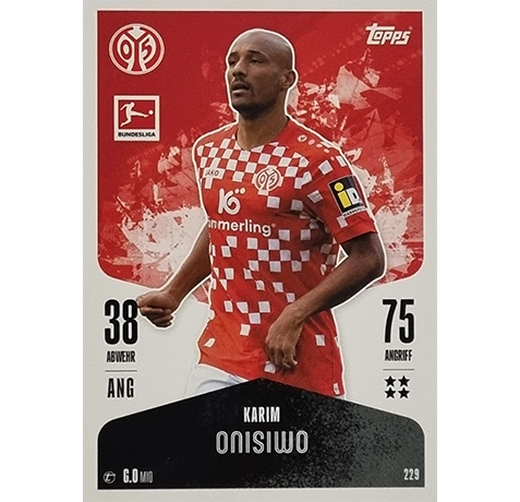 Topps Bundesliga Match Attax 2024/25 / Nr. 229 KARIM ONISIWO