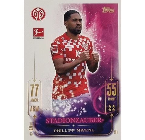 Topps Bundesliga Match Attax 2024/25 / Nr. 231 PHILIPP MWENE / STADIONZAUBER