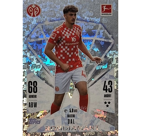 Topps Bundesliga Match Attax 2024/25 / Nr. 232 MAXIM DAL / ROHDIAMANT / NORMAL ODER PARALLEL NICHT AUSWÄHLBAR